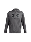 Wyprzedaż - Bluza z kapturem sportowa męska Under Armour UA Armour Fleece Big Logo HD szary (1379743-025)