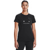 Koszulka sportowa damska Under Armour Rival Logo Short Sleeve czarna (1356305-002)
