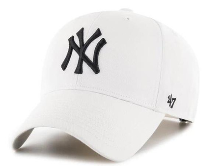 Czapka z daszkiem damska/męska 47 Brand MLB New York Yankees bejsbolówka biała (B-RAC17CTP-WH)