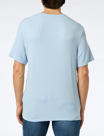 Koszulka męska BOSS Rib AZZURRO błękitna (50509328-450)