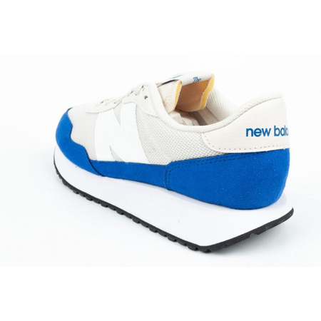 Sneakersy męskie New Balance 237 buty sportowe zamszowe białe/niebieskie (MS237PL1)