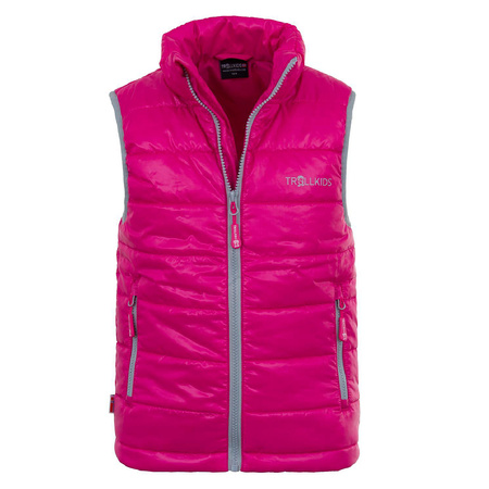 Kamizelka ultralekka dziecięca dla chłopca/dziewczynki Trollkids Kids Trondheim Vest magenta/silver grey (511-203)