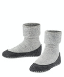 Kapcie dziecięce z wełną merino FALKE Cosyshoe Teens SO CP light grey antypoślizgowe (10560-3400)