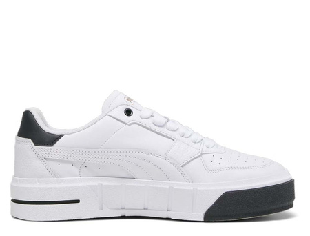 Sneakersy damskie PUMA CALI COURT LTH WNS PUMA WHITE- do sportowych aktywności i na co dzień ze skóry naturalnej białe (393802-01)