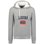 Bluza z kapturem męska Geographical Norway Gadrien DB MEN 054 szara (WW6114H/GN/Blended Grey / White)