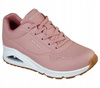 Wyprzedaż - Sneakersy damskie różowe Skechers Uno Stand On Air lifestylowe sportowe różowe (73690-ROS)