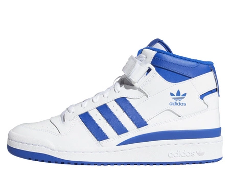 Buty sportowe męskie adidas Forum Mid skórzane sneakersy na co dzień biało-niebieskie (FY4976)