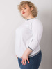 Biała bluzka plus size ze ściągaczami (RV-BZ-6640.86)