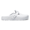 Chodaki damskie Birkenstock Boston Essentials EVA White medyczne klapki narrow wąskie (0127133)