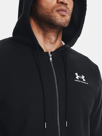 Bluza rozpinana męska Under Armour Essential Fleece Full-Zip sportowa czarna (1373881-001)