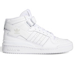 Sneakersy młodzieżowe adidas FORUM MID Junior buty sportowe wysokie na co dzień białe (FZ2086)