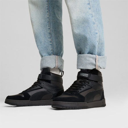 Wyprzedaż - Sneakersy męskie Puma RBD Game SD wysokie za kostkę szare (397551-03)