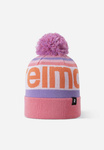 Czapka sportowa dziecięca Reima Beanie Taasko Sunset Pink  Junior na zimę z pomponem różowa (5300058A-4371)