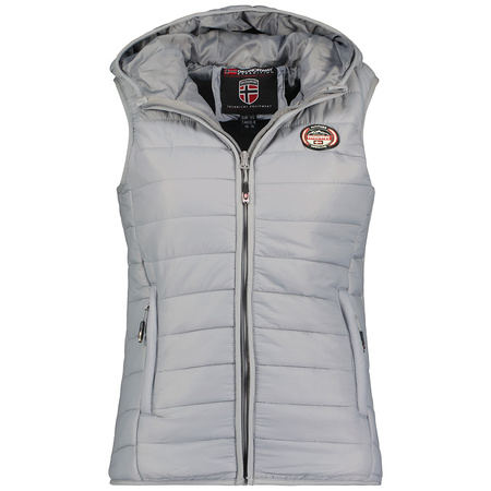 Bezrękawnik Geographical Norway VATIKA HOOD EO GIRL 233 jasnoszary dla dziweczynki (WW2008E/GNO-Light Grey)