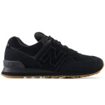 Sneakersy męskie/damskie New Balance 574 ze skóry zamszowej czarne buty sportowe (U574NBB)