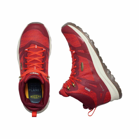 Wyprzedaż - Buty trekkingowe damskie Keen Terradora II Mid WP trekkingowe wodoodporne czerwone (KE-1025435)