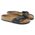 Klapki damskie Birkenstock Madrid Birko-Flor Black regular szerokie czarne (0040791)