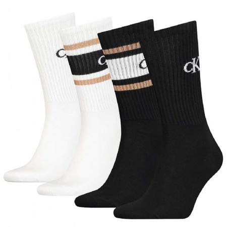 Skarpetki unisex Calvin Klein CKJ MEN SOCK 4P SPORT Logo czarne (701219837001)