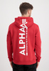 Bluza z kapturem męska Alpha Industries Back Print Hoody speed red kangurka z grafiką czerwona (178318-328)