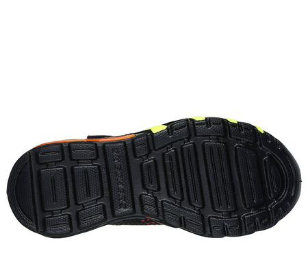 Dziecięce buty sportowe Skechers FLEX-GLOW BOLT S-lights czarne (400138L-BKRD)