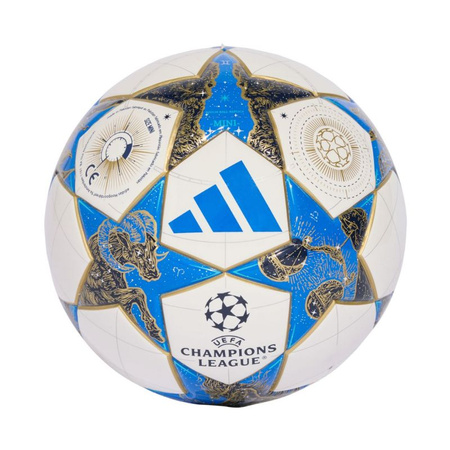 Piłka nożna adidas UCL Mini 25/26 League Stage biało-niebiesko-złota JP1544 (JP1544)