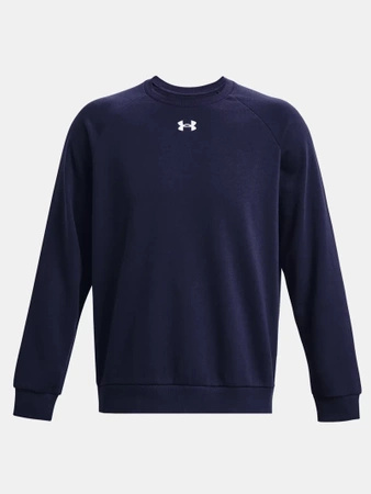 Bluza sportowa męska UNDER ARMOUR FLEECE CREW oddychająca granatowa (1379755-410)