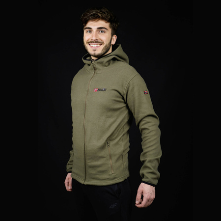 Wyprzedaż - Bluza polarowa męska Geographical Norway Unicia EO MEN 235 (WW4510H/GNO-KAKI)