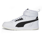 Sneakersy wysokie męskie Puma RBD Game White Black Team Białe (385839-01)