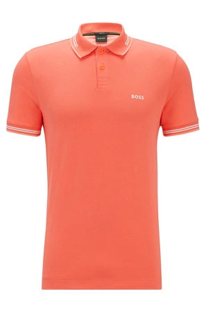 Koszulka Polo męska BOSS Paul Open Red slim fit czerwona (50506193-646)