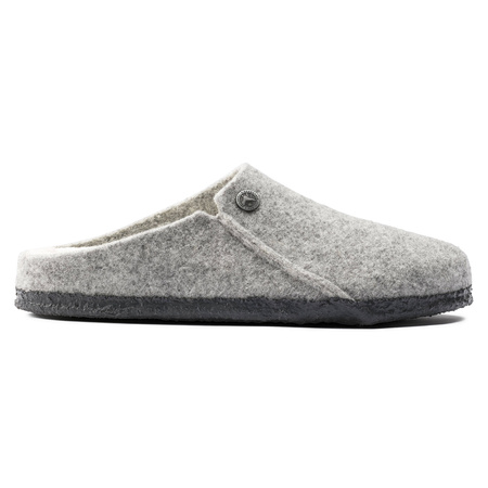 Kapcie męskie/damskie ocieplane Birkenstock Zermatt Light Gray z wełnianego filcu regular szerokie (1015092)