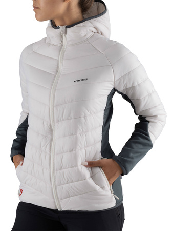 Kurtka damska z kapturem Viking Becky Warm Pro Lady ocieplana polartec primaloft biała (750/24/3232/0208)