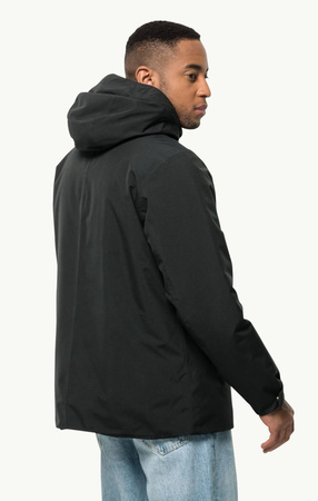Wyprzedaż - Męska kurtka zimowa Jack Wolfskin TEMPELHOF JKT M black wiatroszczelna (1115491_6000)