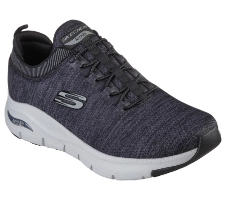 Buty męskie Skechers ARCH FIT WAVEPORT (232301BKGY)