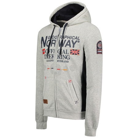 Bluza z kapturem męska Geographical Norway Gafont Men 007 dresowa szara (WW6208H/GN/Blended Grey)