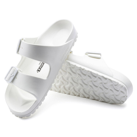 Klapki na lato damskie/męskie Birkenstock Arizona Essentials EVA White regular szerokie (0129441)