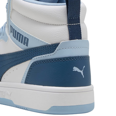 Buty dla dzieci Puma Rebound V6 Mid biało-niebieskie (393831 32)