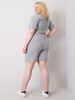 Szare szorty plus size z bawełny (RV-SN-6336.04)