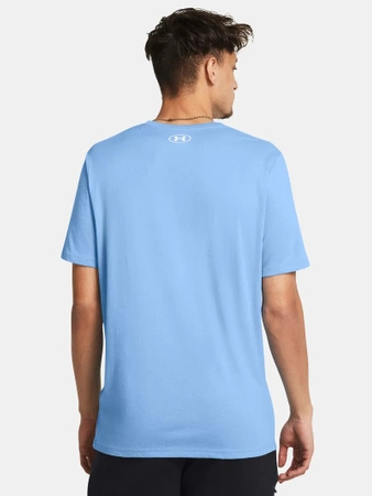 Koszulka treningowa męska Under Armour Logo t-shirt sportowa niebieska (1382911-465)