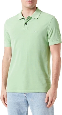 Koszulka Polo męska BOSS Prime Open Green regular fit zielona (50507813-372)