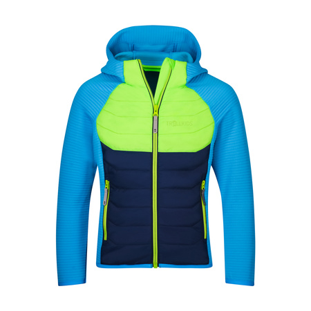 Kurtka przejściowa polarowa dziecięca dla chłopca/dziewczynki Trollkids Kids Sirdal Jacket vivid blue/cool lime (372-177)