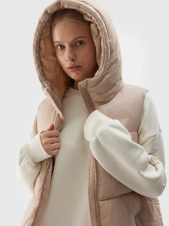 Kurtka damska zimowa puchowa bezrękawnik 4F 4FWAW24TVJAF143-83S