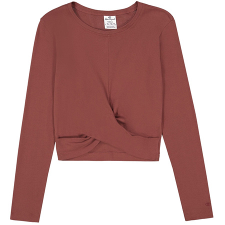 Koszulka damska Champion Crewneck Croptop brązowa (117435 MS524)