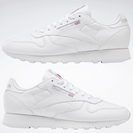 Buty sportowe męskie Reebok Classic Leather snekaersy niskie skórzane białe (100008492)