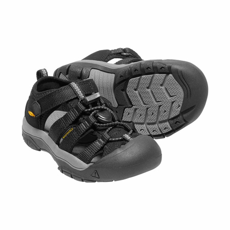 Sandały trekkingowe dziecięce na lato Keen Newport H2 Black/Keen Yellow dla dzieci (KE-1022824)