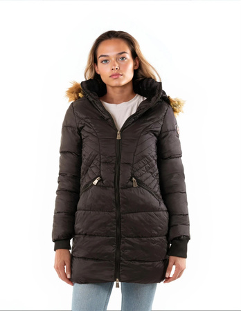 PARKA damska Geographical Norway ABEILLE BLACK DISTRI LADY 2601-9 DBC BLACK (WY4579F/GN-NOIR)