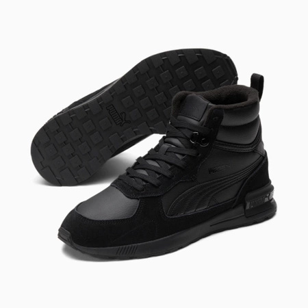 Męskie sneakersy za kostkę Puma Graviton Mid wysokie buty na zimę sportowe czarne (383204-01)