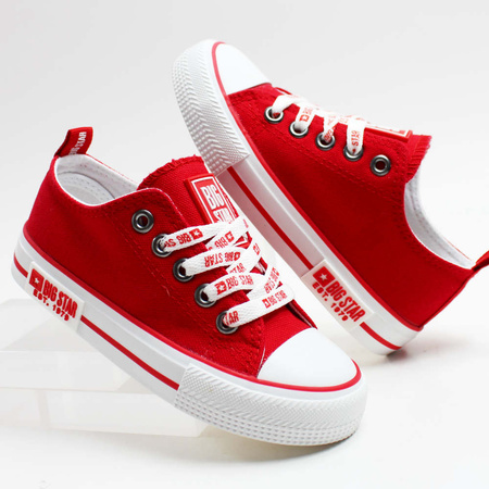 Buty Big Star Trampki dziecięce czerwone  (KK374047)