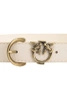 Wyprzedaż - Skórzany pasek z klamrą Pinko TAMBORIL H3 BELT 102820-A158 beżowy (2.5 cm)
