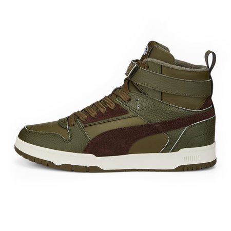 Buty zimowe ocieplane męskie Puma Rebound RBD Game WTR Deep Olive Dark Chocolate (387604-01)