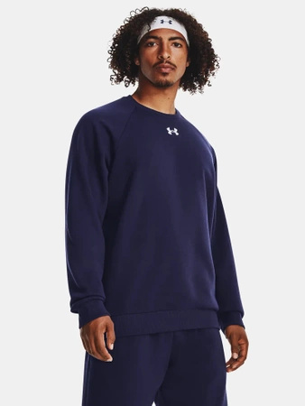 Bluza sportowa męska UNDER ARMOUR FLEECE CREW oddychająca granatowa (1379755-410)